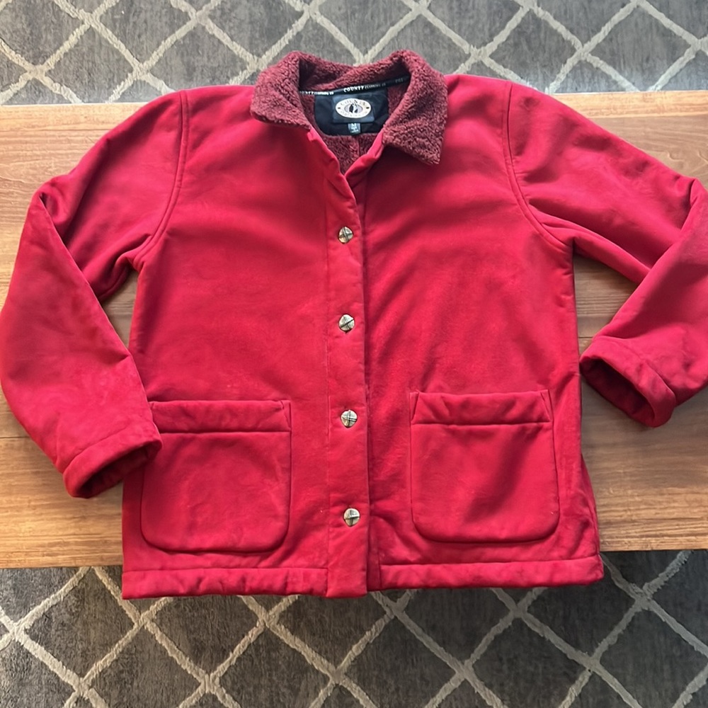 Women’s Red County Clothing Coat Size Medium